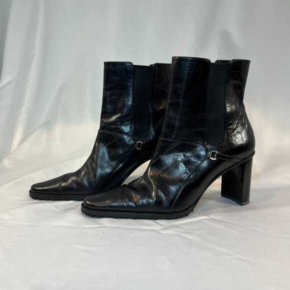 Circa Joan & David Black Leather Ankle Boots | Women’s 7.5 - Picture 1 of 4